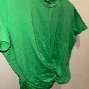 ZARA Green cropped tee